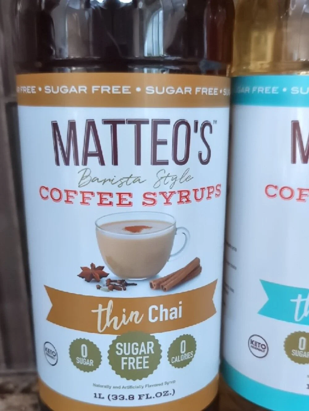 Matteo's Thin Variety Syrup Pack - Chai, Cupcake, Strawberry, Piña Colada NEW